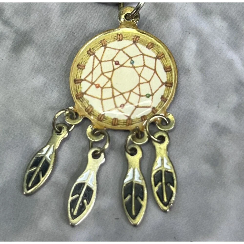 Deam Catcher Small Vintage Keychain Keyring Native American